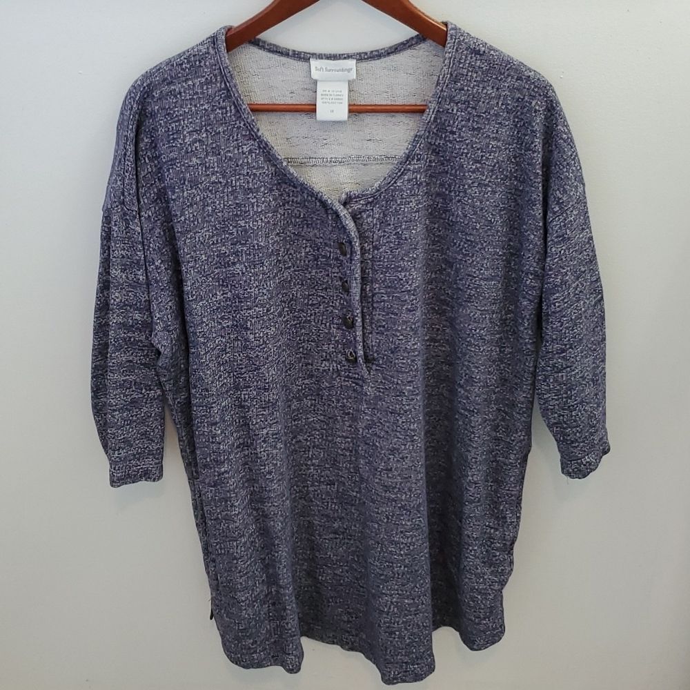 Soft Surroundings Cozy Sweater With Pockets Size 1X